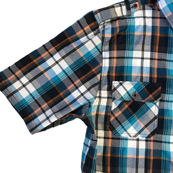 Red Ape Mens Shirt 5XL Multicolor Plaid Short Sleeve NWOT - Picture 5 of 12